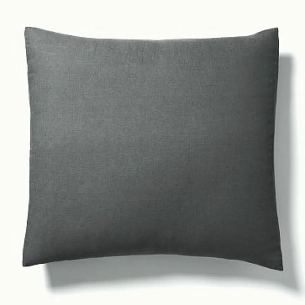 West Elm European Flax Linen Euro Sham in Graphite